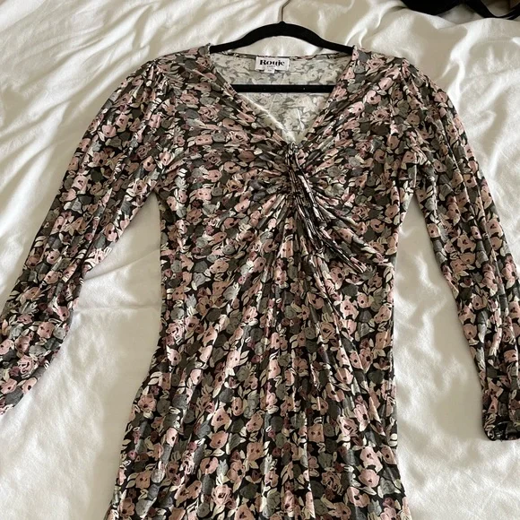 Rouje Floral Long Sleeve Mini Dress - Picture 1 of 4